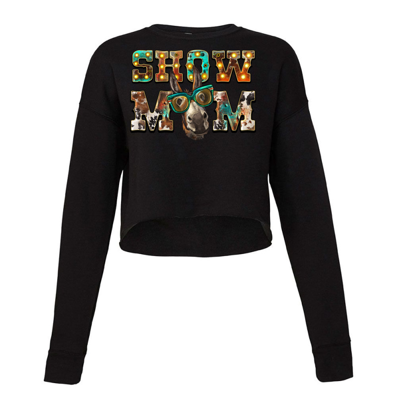 Show Mom Donkey Cropped Sweater by BarkalooDesign | Artistshot