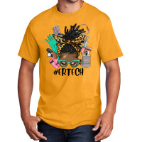 Afro Messy Bun Locs Hair Emergency Technician Basic T-shirt | Artistshot