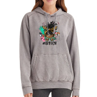 Afro Messy Bun Locs Hair Emergency Technician Vintage Hoodie | Artistshot