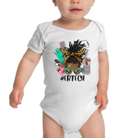 Afro Messy Bun Locs Hair Emergency Technician Baby Bodysuit | Artistshot