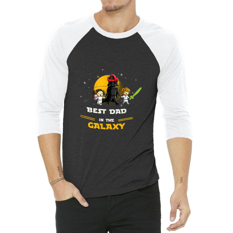 Father Daughter And Son   Best Dad In The Galaxy 3/4 Sleeve Shirt | Artistshot