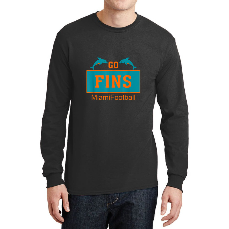 Fins Miami Florida American Football Dolphin Elements Animal Long Sleeve Shirts | Artistshot