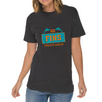 Fins Miami Florida American Football Dolphin Elements Animal Vintage T-shirt | Artistshot