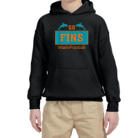 Fins Miami Florida American Football Dolphin Elements Animal Youth Hoodie | Artistshot