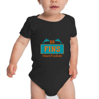 Fins Miami Florida American Football Dolphin Elements Animal Baby Bodysuit | Artistshot