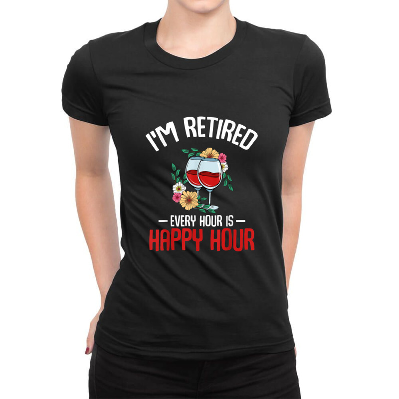 Flower Every Hour Is Happy Hour Ladies Fitted T-Shirt by Vivu991 | Artistshot