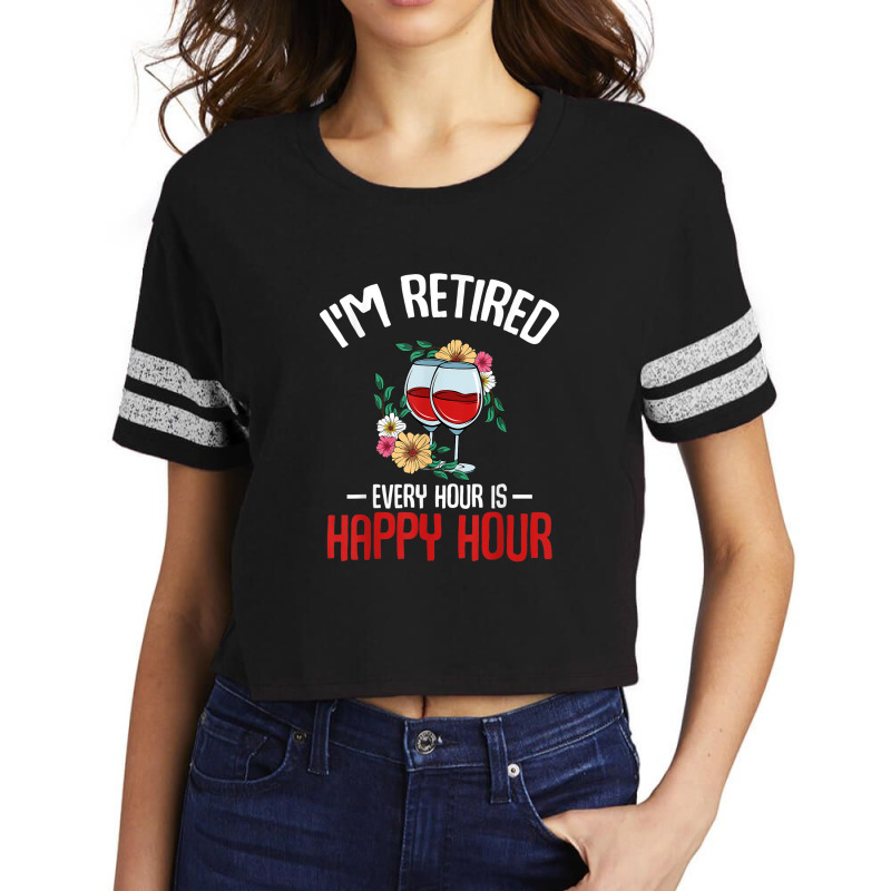 Flower Every Hour Is Happy Hour Scorecard Crop Tee by Vivu991 | Artistshot