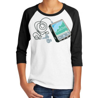 Colorful Illustration Of A Small Music Player Youth 3/4 Sleeve | Artistshot