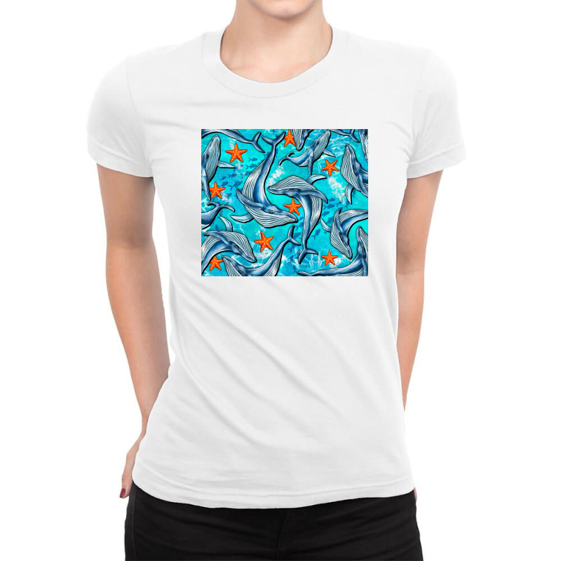 Humpback Whale Ladies Fitted T-Shirt by BarkalooDesign | Artistshot