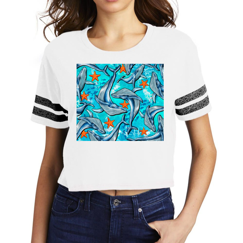 Humpback Whale Scorecard Crop Tee by BarkalooDesign | Artistshot