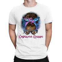 Afro Messy Bun Capricorn Queen T-shirt | Artistshot