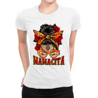 Latina Messy Bun Mamacita Ladies Fitted T-shirt | Artistshot