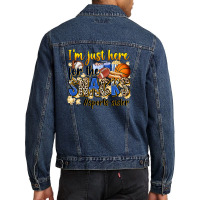 Im Just Here For The Snacks Sports Sister Men Denim Jacket | Artistshot