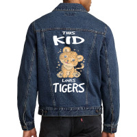 Tiger T  Shirt This Kid Loves Tigers I Toddler I Baby Men Denim Jacket | Artistshot