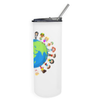 Earth Day Children Around The World Environmentalist T Shirt Skinny Tumbler | Artistshot