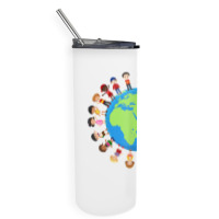 Earth Day Children Around The World Environmentalist T Shirt Skinny Tumbler | Artistshot