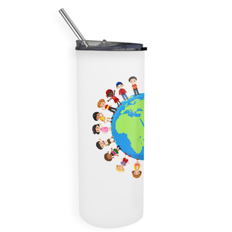 Earth Day Children Around The World Environmentalist T Shirt Skinny Tumbler | Artistshot