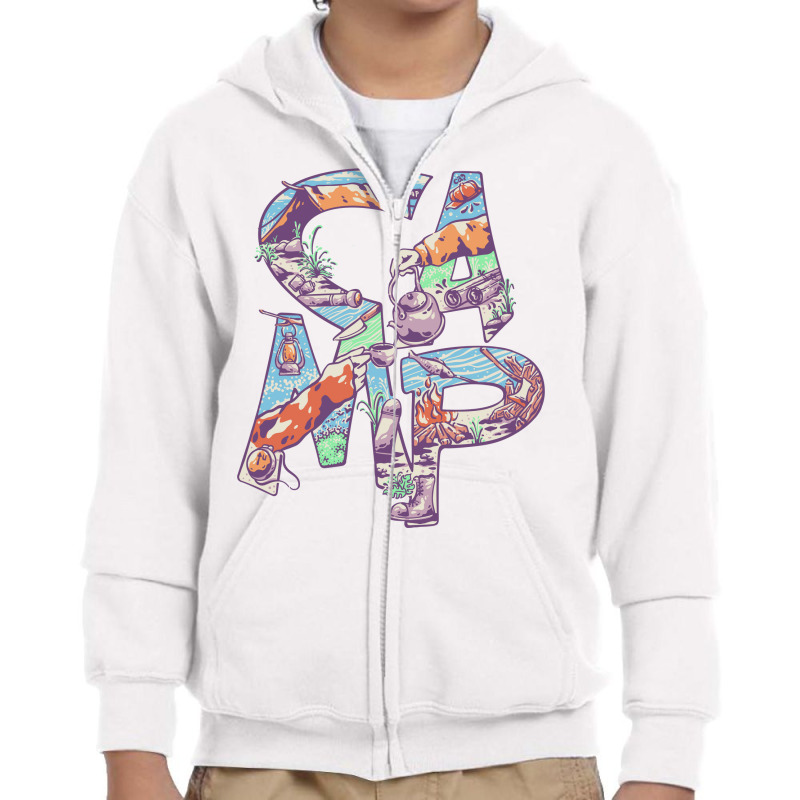 Camp Part Time Youth Zipper Hoodie by metalcozmic | Artistshot