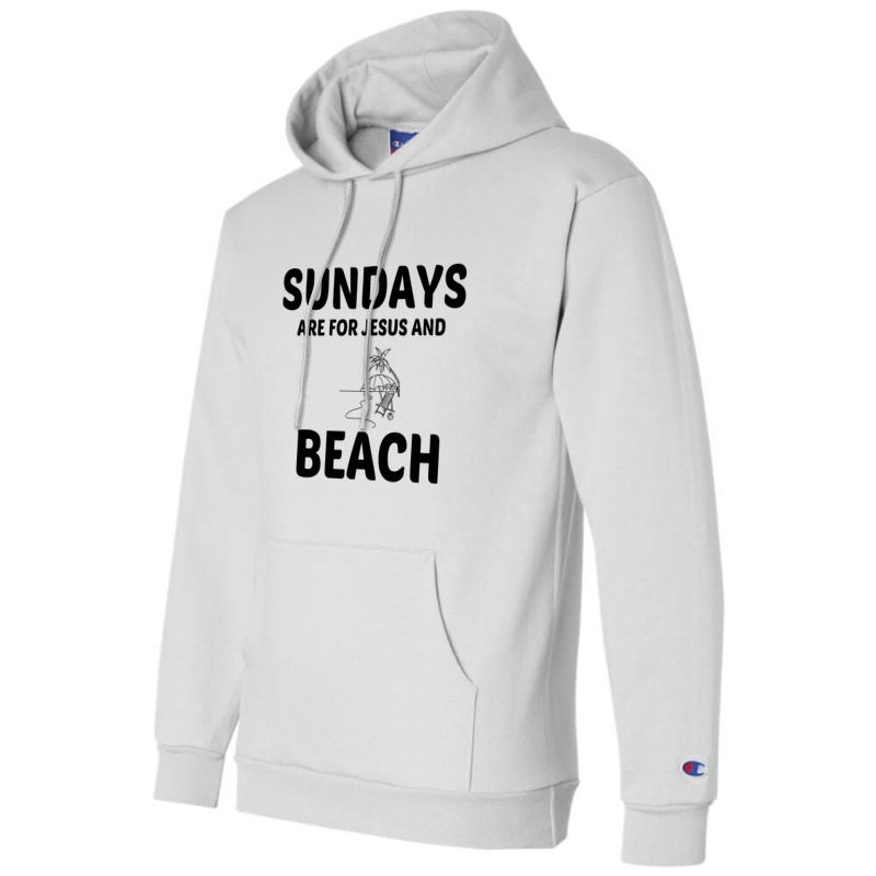 Beach And Jesus Sunday Champion Hoodie | Artistshot