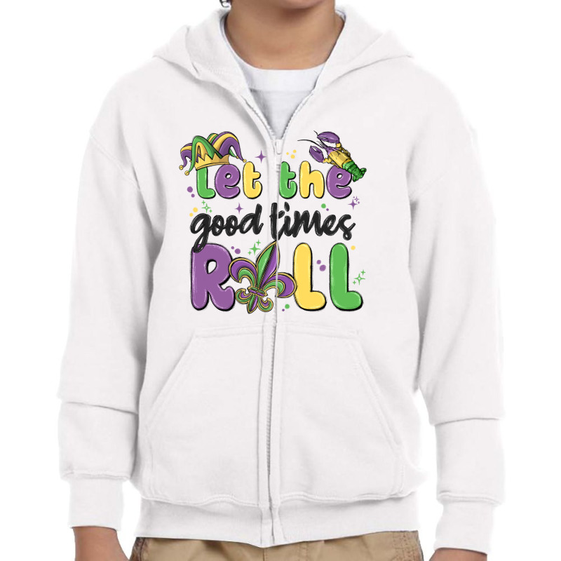 Let The Good Times Roll Youth Zipper Hoodie by MaliasSmallBusiness | Artistshot