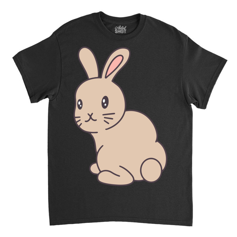 Brown Cute Rabbit Back View Classic T-shirt by Morspective | Artistshot