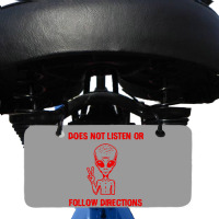 Does Not Listen Or Follow Directions Bicycle License Plate | Artistshot