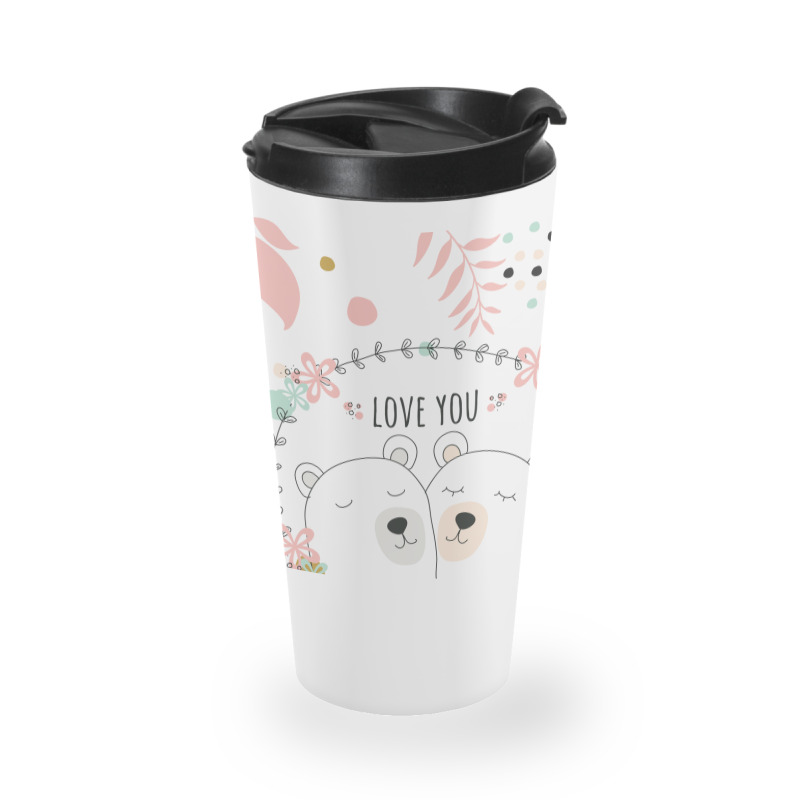 Happy Valentine's Love You With Animal Cute Travel Mug | Artistshot