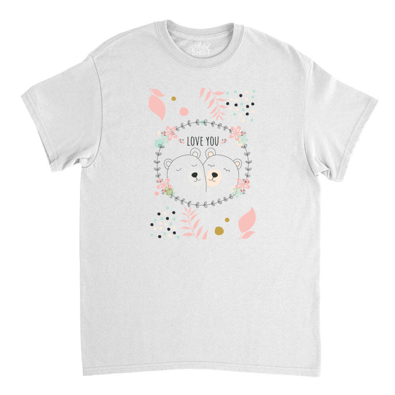 Happy Valentine's Love You With Animal Cute Classic T-shirt | Artistshot