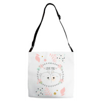 Happy Valentine's Love You With Animal Cute Adjustable Strap Totes | Artistshot