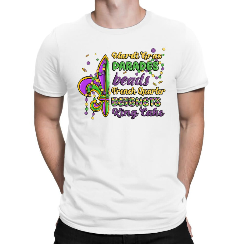 Mardi Gras Parades Beads French Quarter Beignets K T-shirt | Artistshot