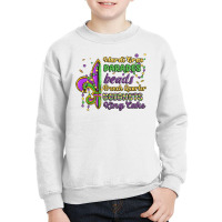 Mardi Gras Parades Beads French Quarter Beignets K Youth Sweatshirt | Artistshot