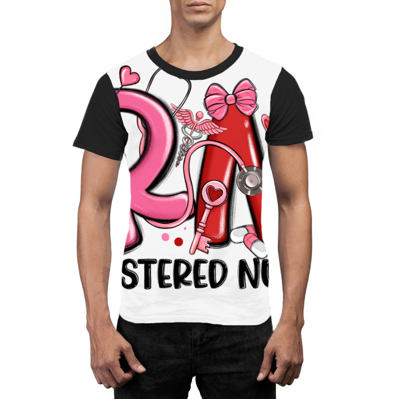 Rn Registered Nurse Valentines Day Graphic T-shirt | Artistshot