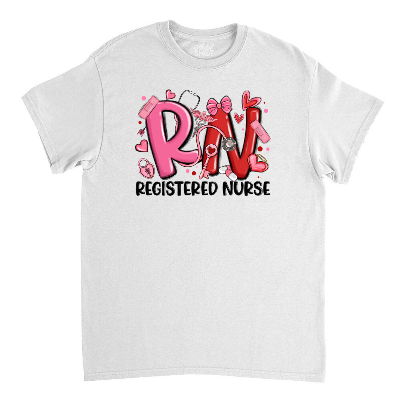 Rn Registered Nurse Valentines Day Classic T-shirt | Artistshot