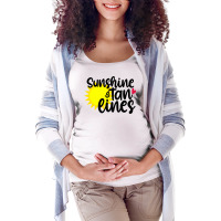 Sunshine & Tan Lines Maternity Scoop Neck T-shirt | Artistshot