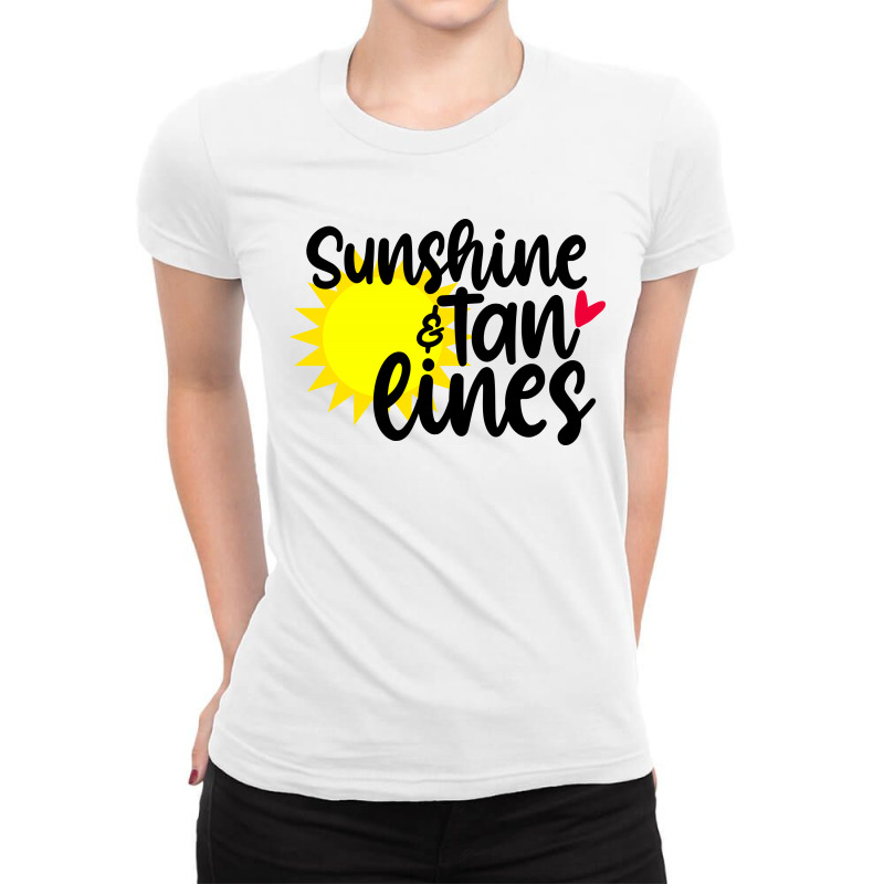 Sunshine & Tan Lines Ladies Fitted T-Shirt by Purpleblobart | Artistshot