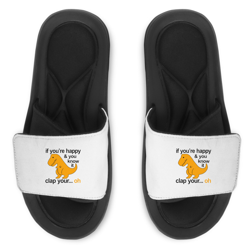 T Rex Clap Your Hands Classic Slide Sandal | Artistshot