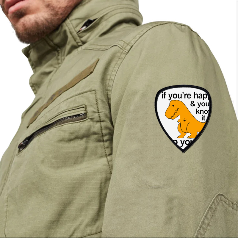 T Rex Clap Your Hands Classic Shield S Patch | Artistshot