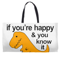 T Rex Clap Your Hands Classic Weekender Totes | Artistshot