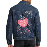 Leaf Valentine's Day Cute Men Denim Jacket | Artistshot