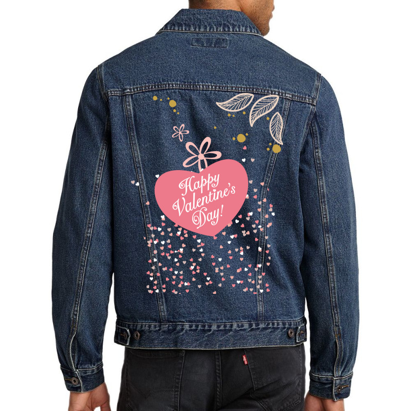 Leaf Valentine's Day Cute Men Denim Jacket | Artistshot