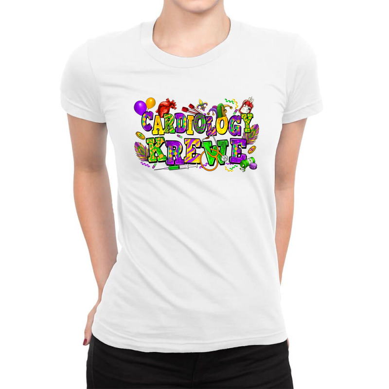 Cardiology Krewe Mardi Gras Ladies Fitted T-Shirt by FaDigitalArtStudio | Artistshot