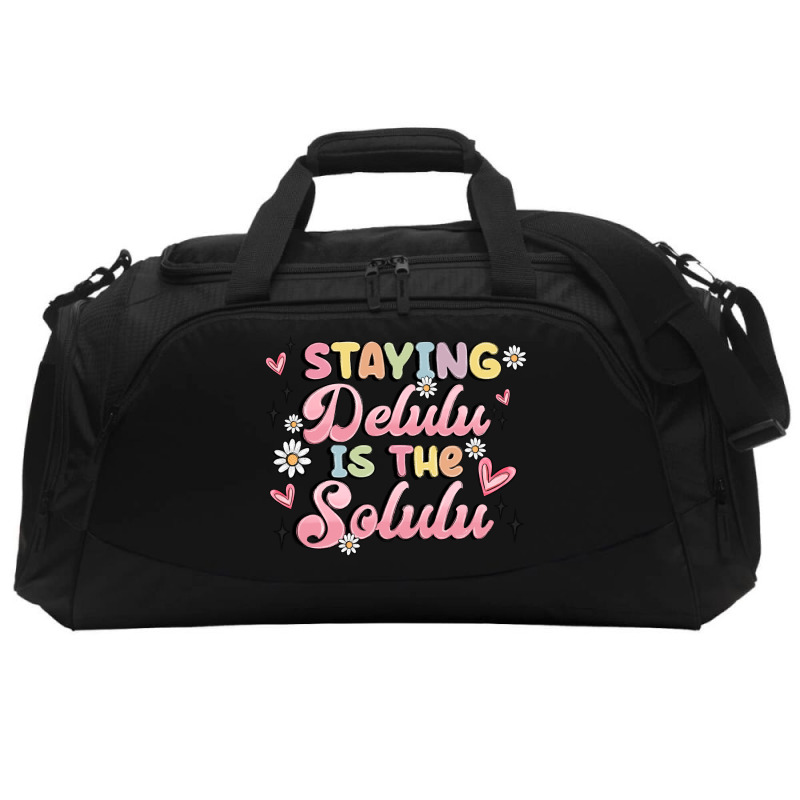 Staying Delulu Is The Solulu Active Duffel | Artistshot