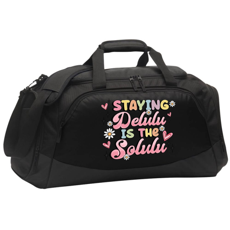 Staying Delulu Is The Solulu Active Duffel | Artistshot