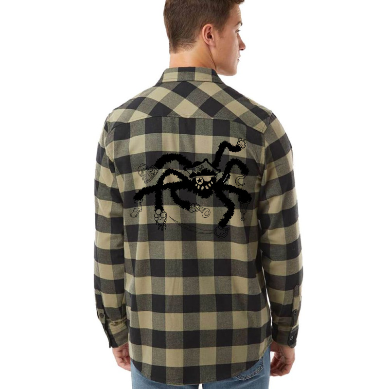 Pirate Spider: Retro Cartoon Flannel Shirt | Artistshot