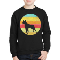 Boston Terrier Dog T  Shirt Boston Terrier Vintage Rainbow Silhouette Youth Sweatshirt | Artistshot