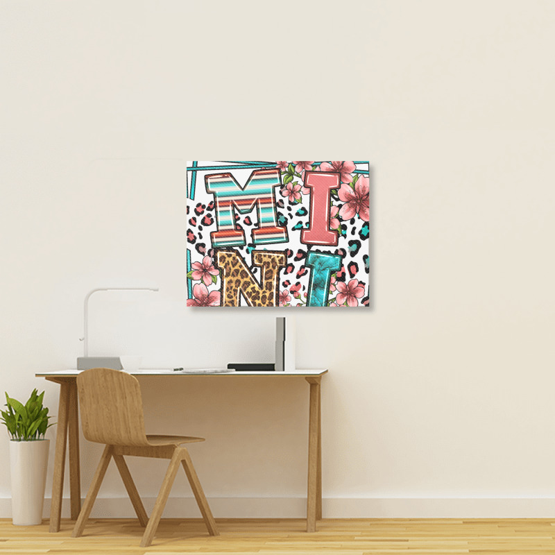 Floral Leopard Frame Mini Landscape Canvas Print by LillyAllenDesigns | Artistshot