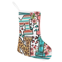 Floral Leopard Frame Mini Holiday Stocking | Artistshot