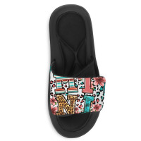 Floral Leopard Frame Mini Slide Sandal | Artistshot