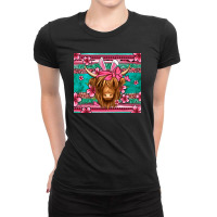 Easter Longhaired Cow Ladies Fitted T-shirt | Artistshot