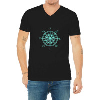 Compass Shirt Wandering Traveler Nomad Vacation Sailing Gift V-neck Tee | Artistshot